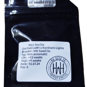 HW Seed Company Holy Gorilla Automatic 4 Samen