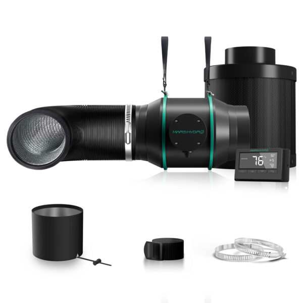 Mars Hydro 150mm Abluftset mit Aktivkohlefilter