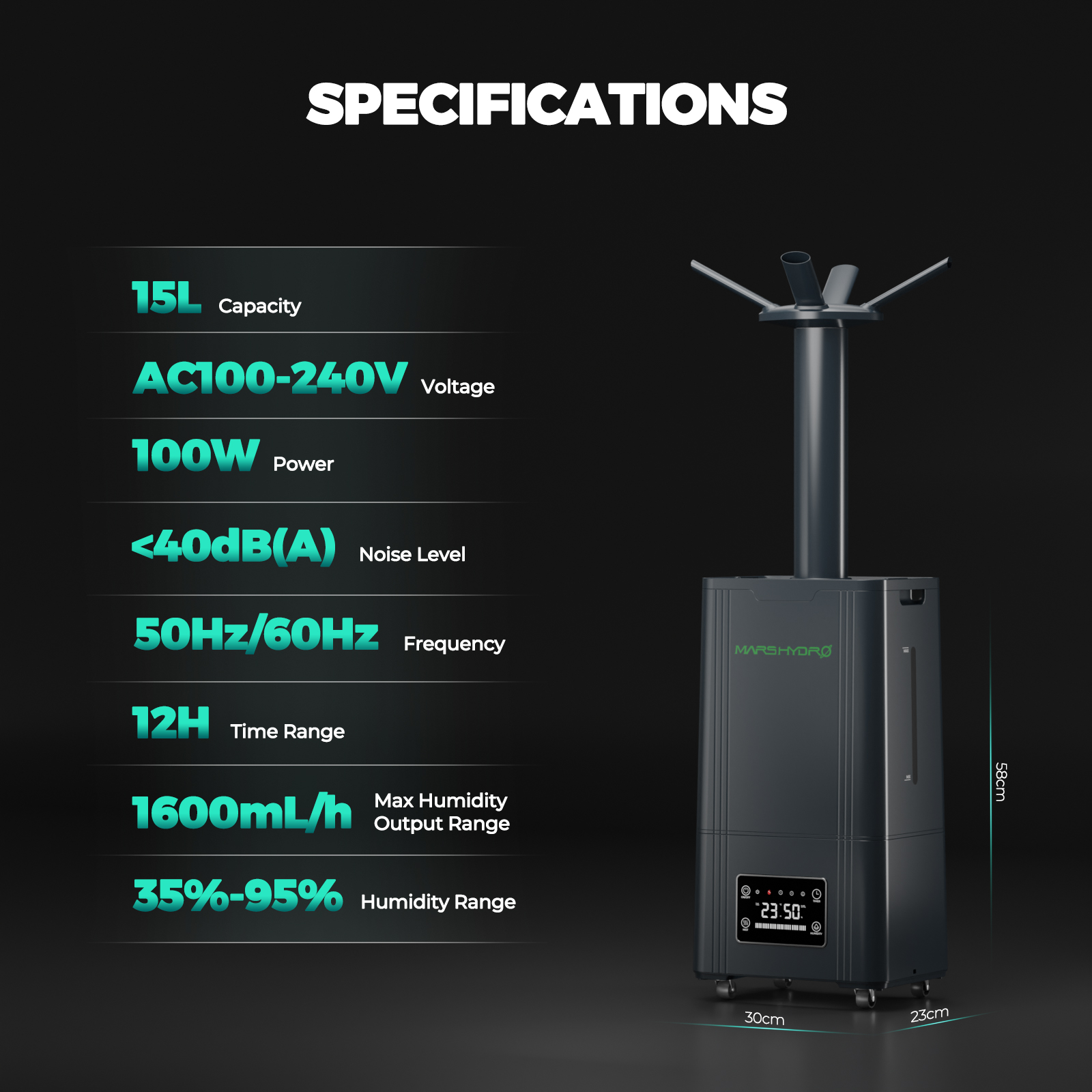 Mars Hydro 15L Luftbefeuchter – Bild 8