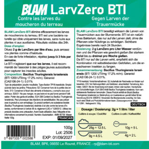 BLAM BTI Larvizid 100g Bacillus Thuringiensis Israelensis